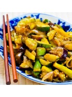 205. Пържени патладжани и зеленчуци 350гр.