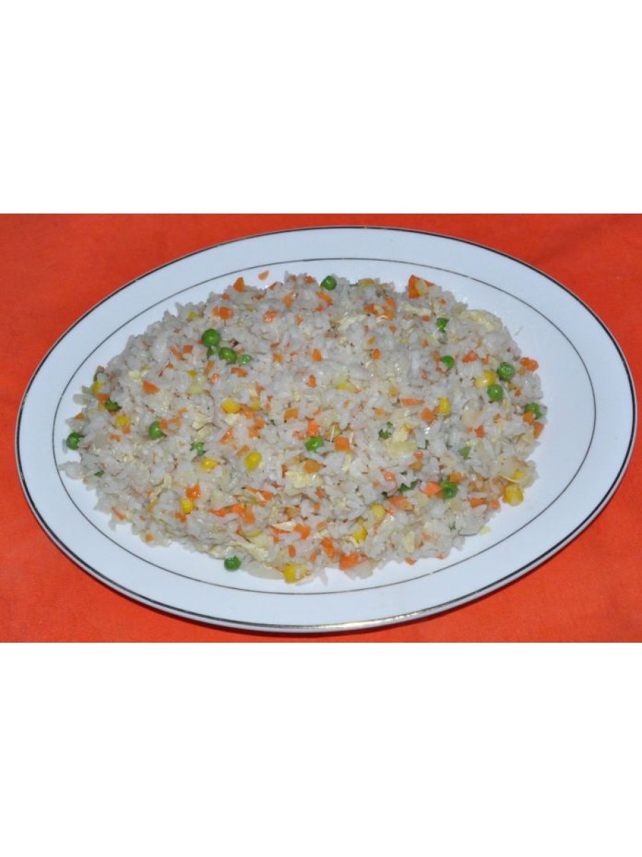 52. Пържен ориз с яйца и зеленчуци 700гр.(жасмин ориз,бисер ориз)