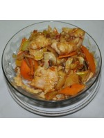 208. Ориз с пилешко-зеленчуковo-лютив сос