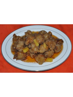 109. Панирано свинско в кисело-сладък сос 550гр.