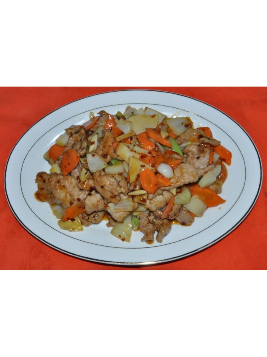 106. Свинско с лютив сос 600гр.